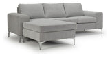 Shea Flip Sofa med Chaise Longue, Gray