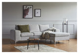 Shea Flip Sofa med Chaise Longue, Gray