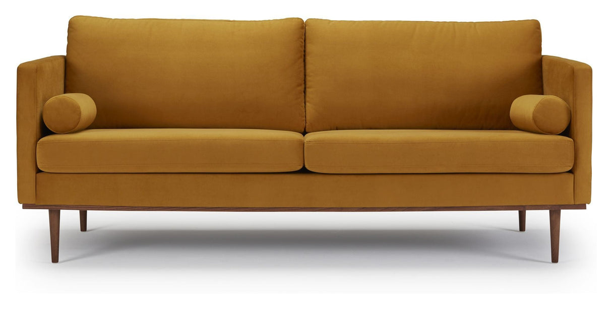 Vangen 3-seters sofa, gul fløyel