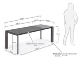 Axis, spisestue Tabell 160/220cm, grå