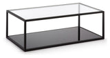 Blackhill salongbord, svart, herdet glass, 110x60