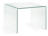 Burano sidebord, herdet glass, 60x60