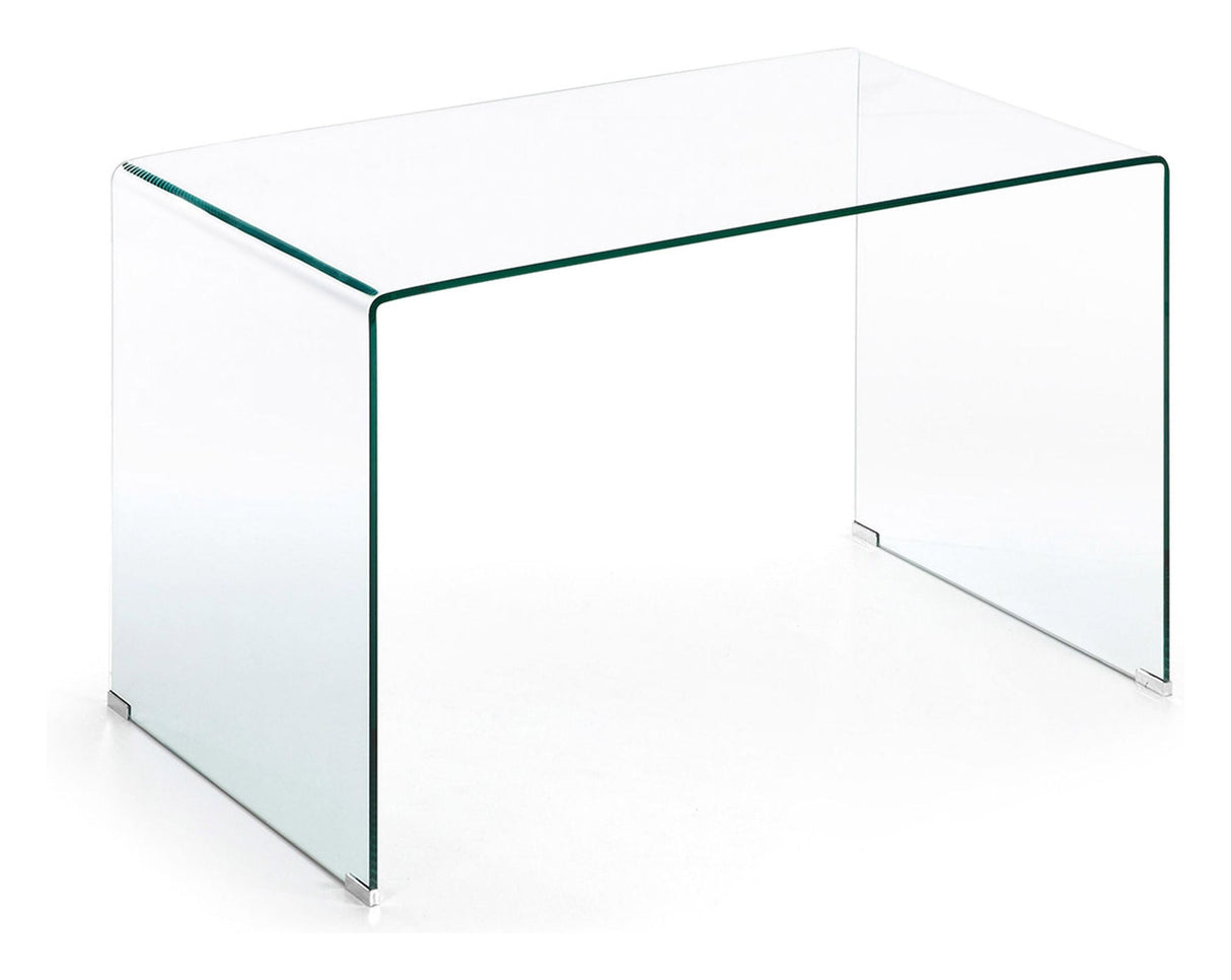 Burano Desk, herdet glass, 125x70