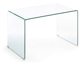 Burano Desk, herdet glass, 125x70