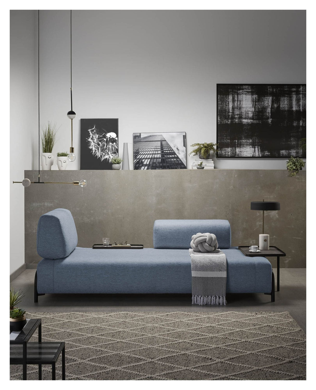 Compo 3-seters sofa, blå