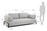 Compo 3-seters sofa, lysegrå