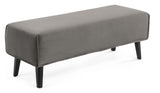 Dyla Bench, Gray Velvet, B: 111