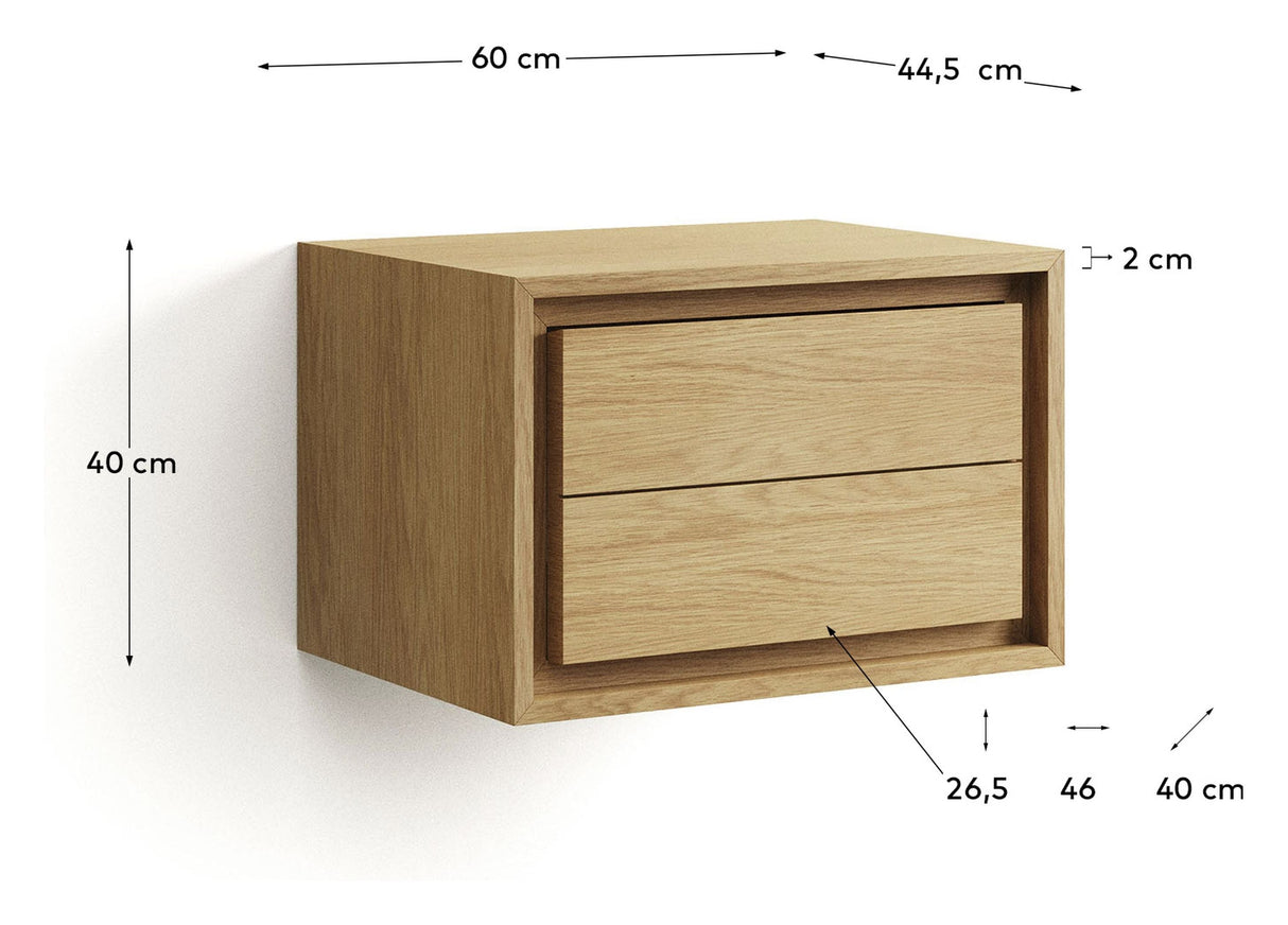 Kenta baderomsbase, natur, teak, 60x45x40