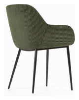 Konna Dining Chair, Dark Green Velvet