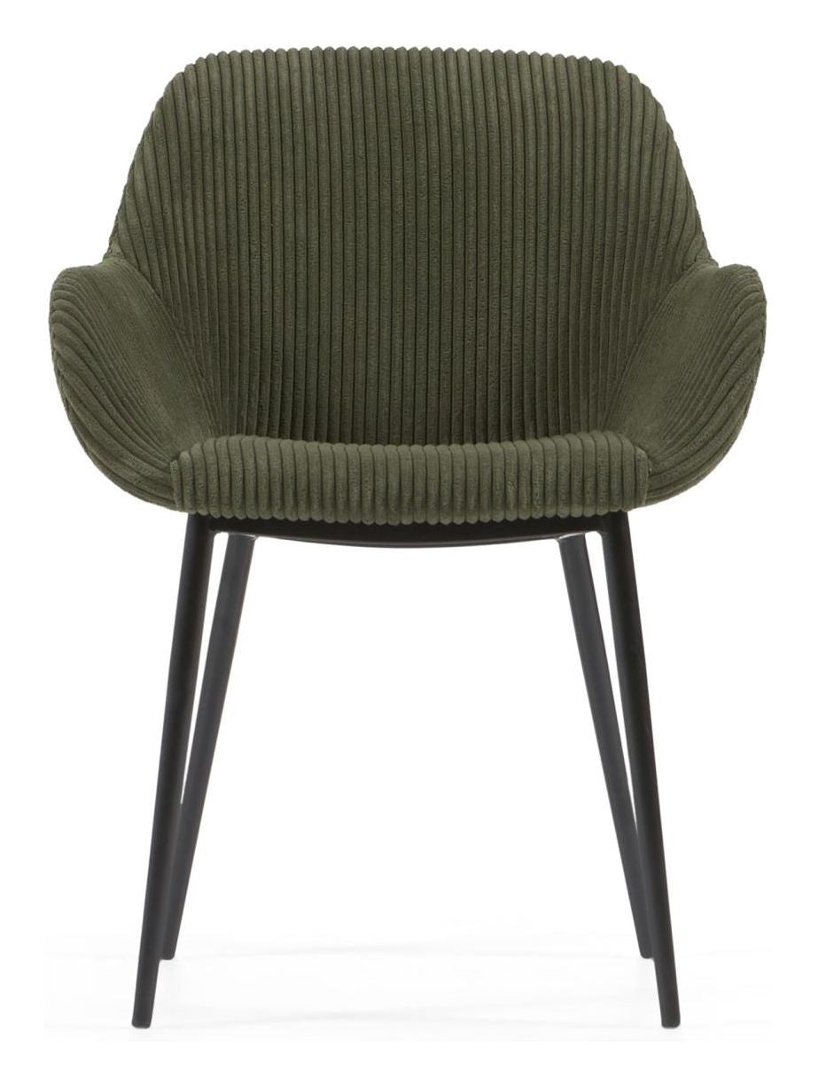 Konna Dining Chair, Dark Green Velvet