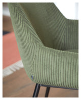 Konna Dining Chair, Dark Green Velvet