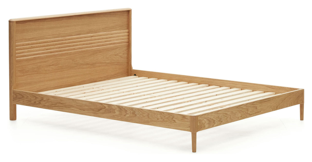 Lenon Bed Frame, Solid Oak/Oak Fineer, 180x200