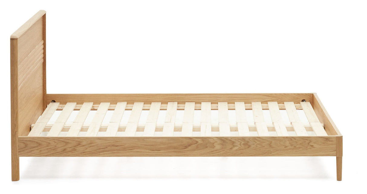 Lenon Bed Frame, Solid Oak/Oak Fineer, 180x200