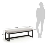 Loya Bench, Gray, B: 128