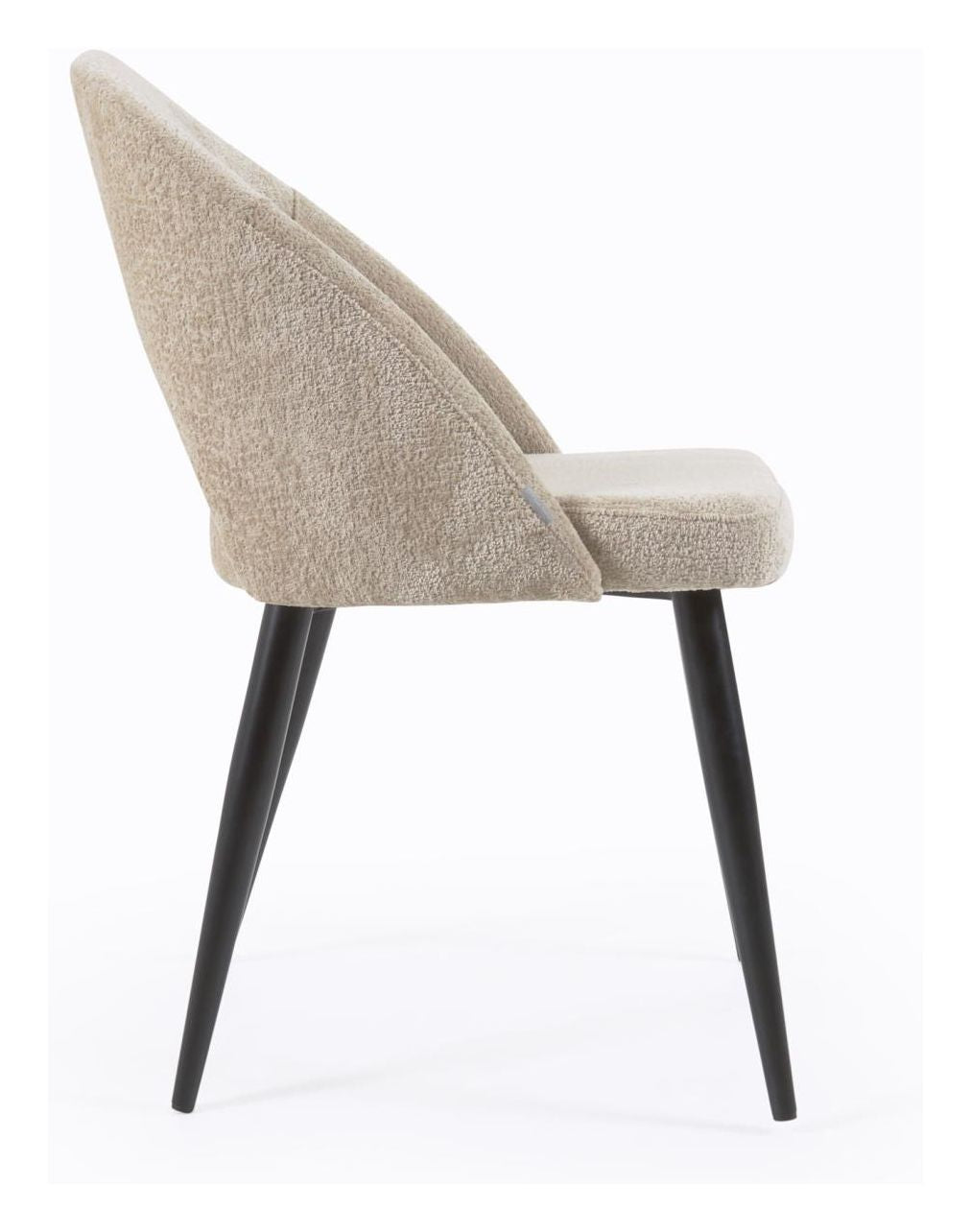 Mael Dining Chair, Beige Chenille