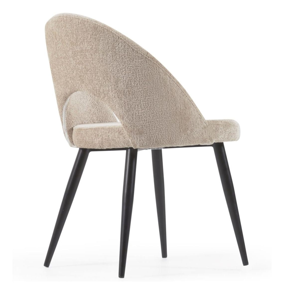 Mael Dining Chair, Beige Chenille