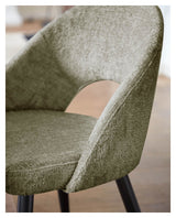 Mael Dining Chair, Green Chenille