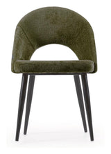 Mael Dining Chair, Green Chenille