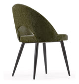 Mael Dining Chair, Green Chenille