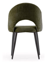 Mael Dining Chair, Green Chenille