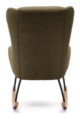 Maustin Swing Chair, Green Bouclé