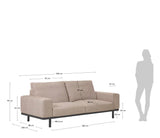 NOA 3-er. Sofa, beige/svart