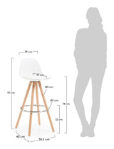 Slad Barstool, White, H: 74