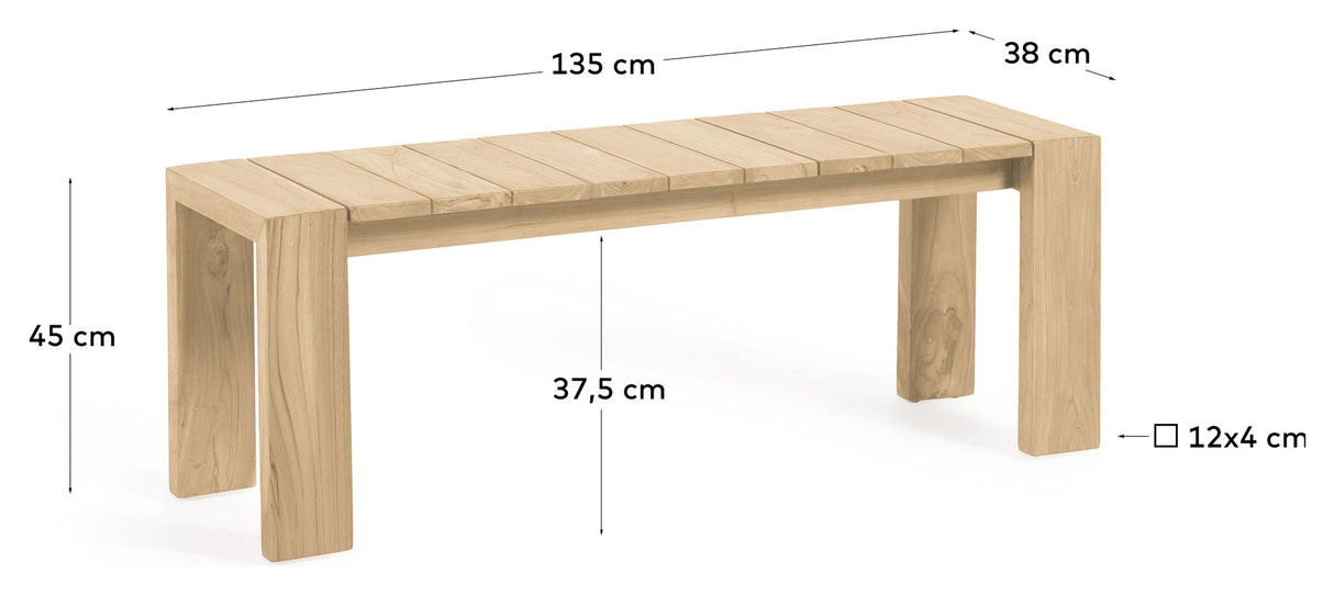 Victoire Garden Bench, Nature, B: 135