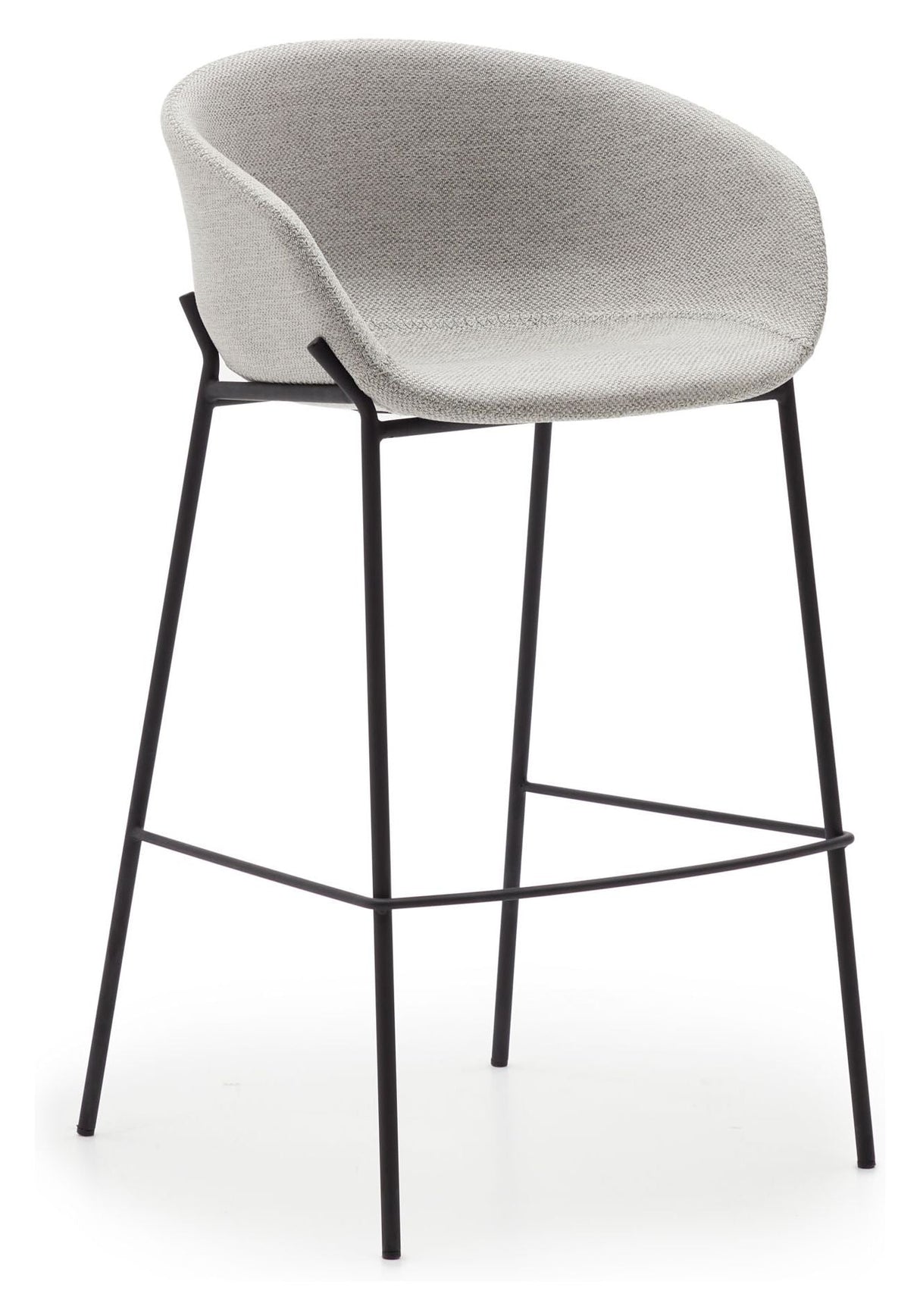 Yvette Barstool, Light Grey, H: 74