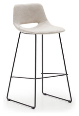 Zahara Barstool, Beige Fabric, H: 76