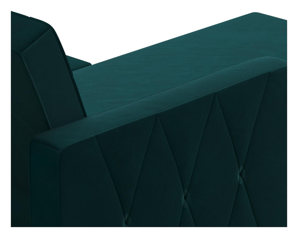 Liberty Sofa Bed with Chaise Longue, Green