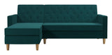 Liberty Sofa Bed with Chaise Longue, Green