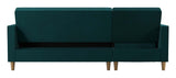 Liberty Sofa Bed with Chaise Longue, Green