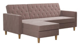 Liberty sofa seng med sjesel lang, rosa