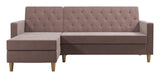 Liberty sofa seng med sjesel lang, rosa