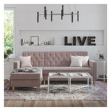 Liberty sofa seng med sjesel lang, rosa