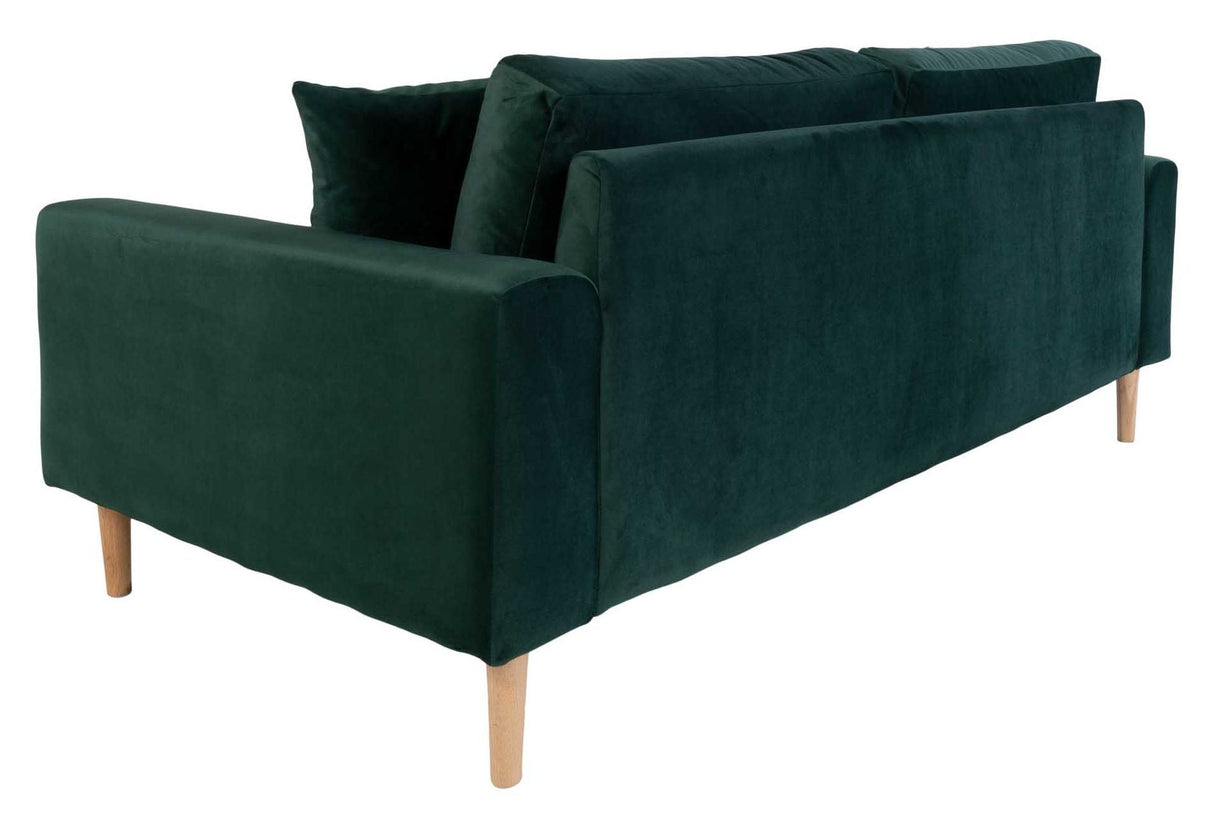 Lido 2,5 pers. Sofa, mørkegrønn fløyel