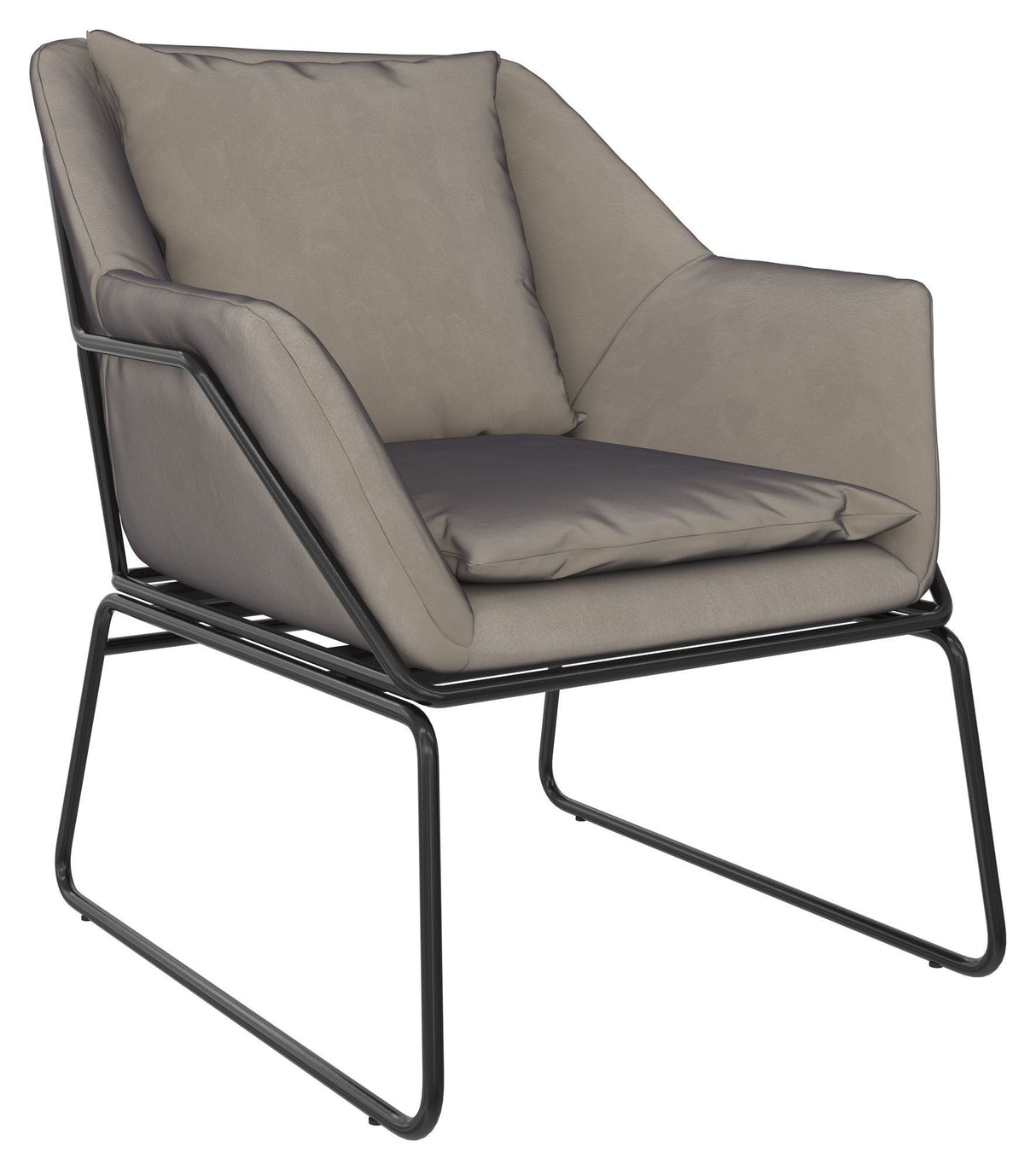 Avery Lounge Chair, Gray Velvet