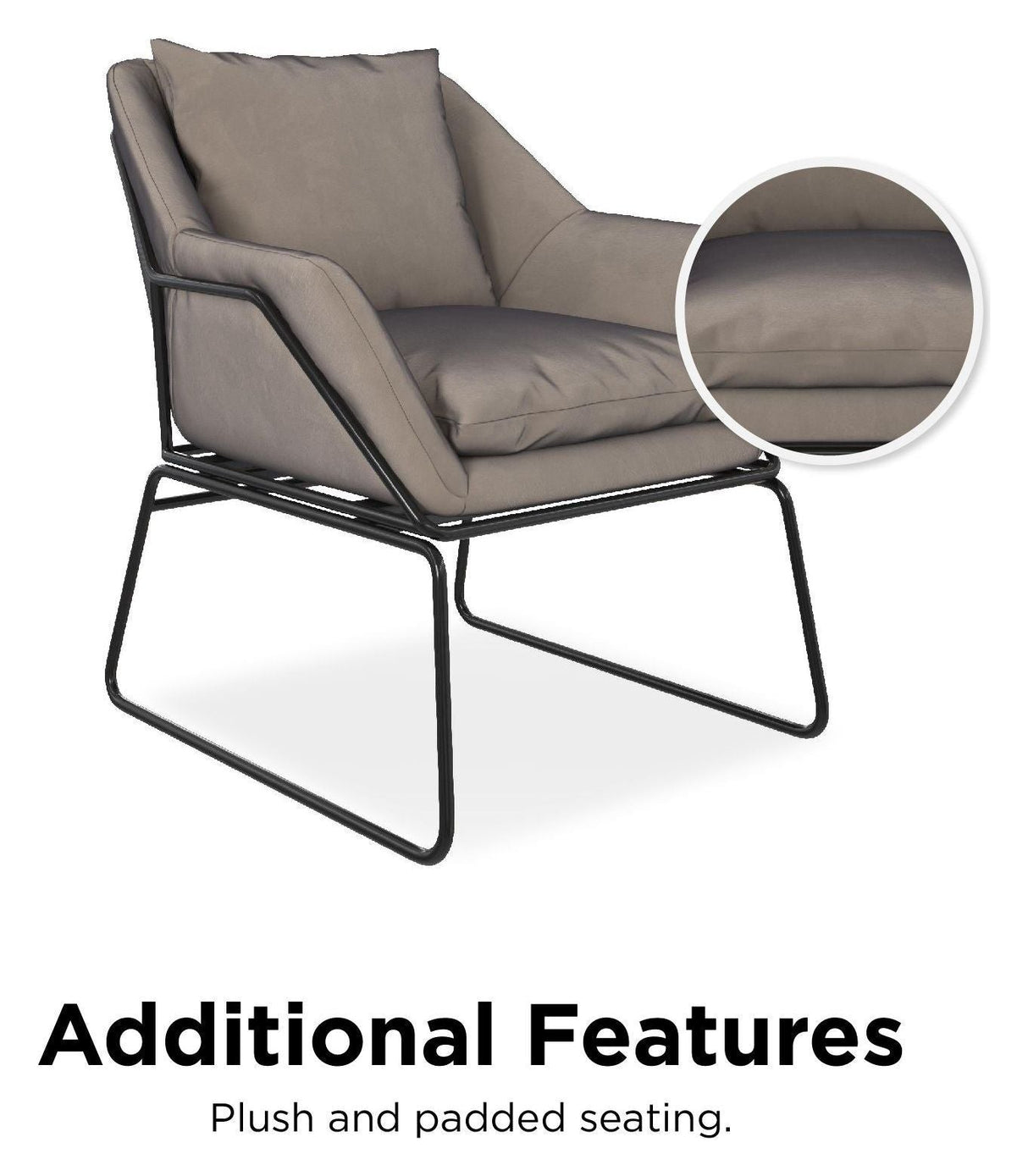 Avery Lounge Chair, Gray Velvet