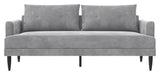 Bailey Pillowback 2-PERS. Sofa, lysegrå fløyel