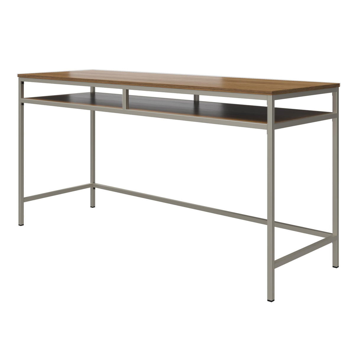 Bradford Computer Table, taupe/ valnøtt