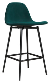 Calvin Padded Bar Chair, Green