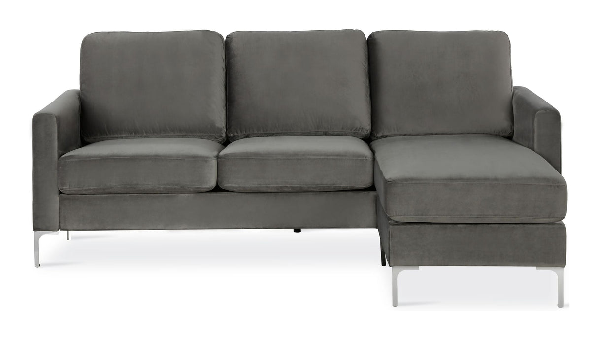 Chapman 2-seters sofa, grå fløyel