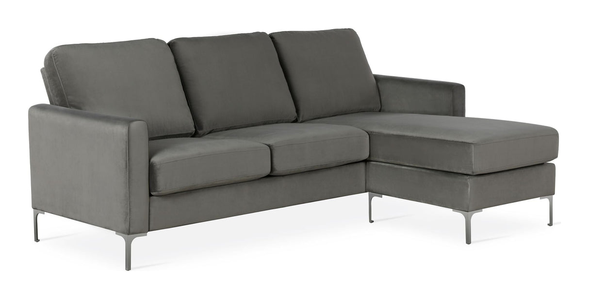 Chapman 2-seters sofa, grå fløyel