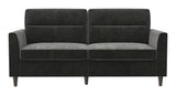 Concord 2-seters sofa, mørk grå fløyel