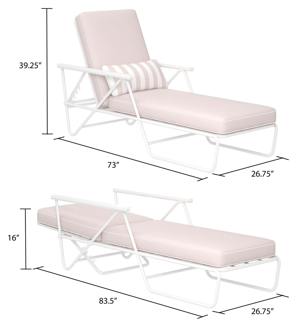 Connie Deckchair, rosa