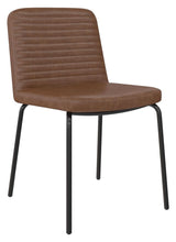 Corey Dining Chair, Brown Faux Leather