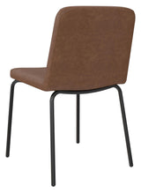 Corey Dining Chair, Brown Faux Leather