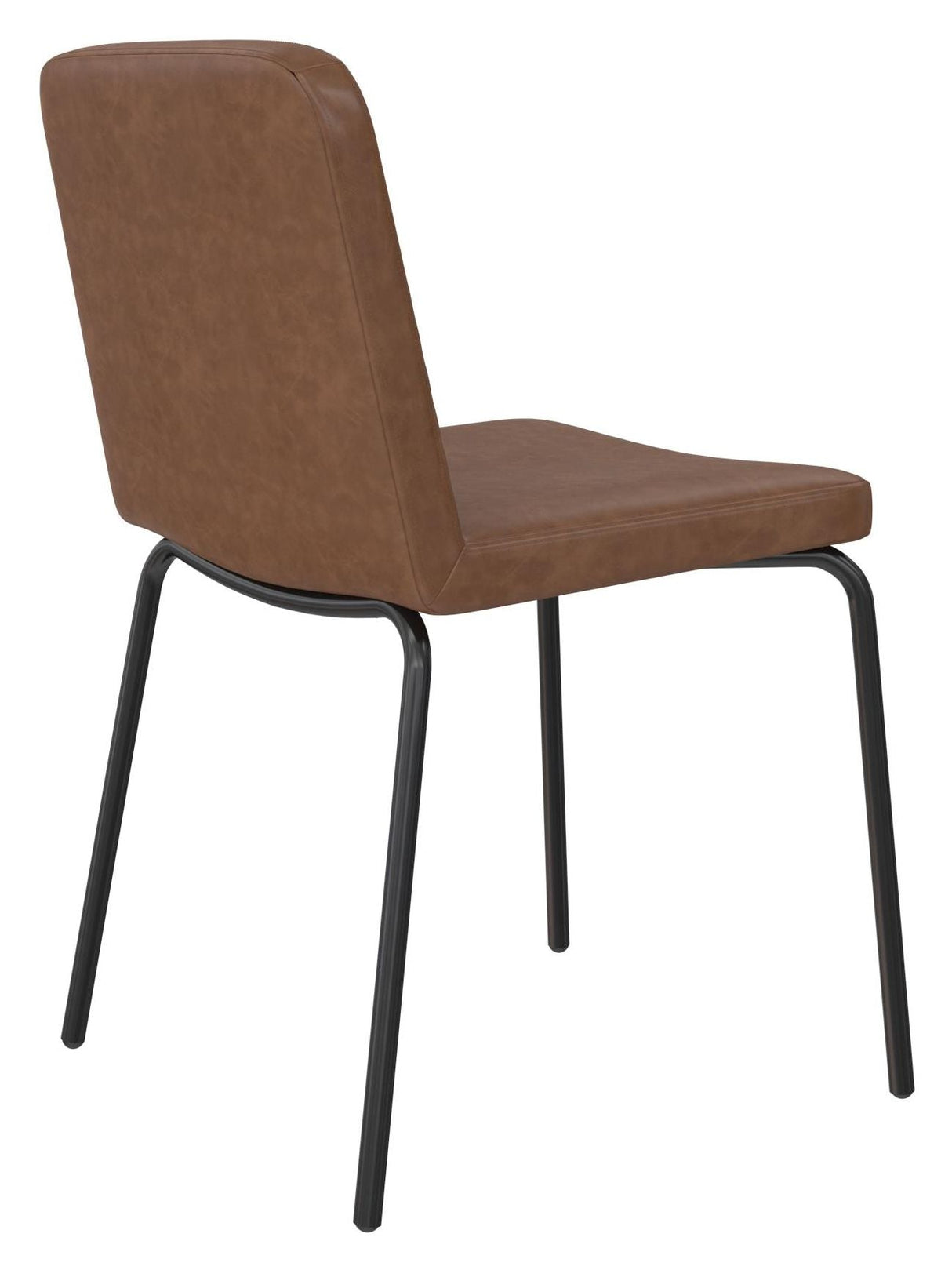 Corey Dining Chair, Brown Faux Leather