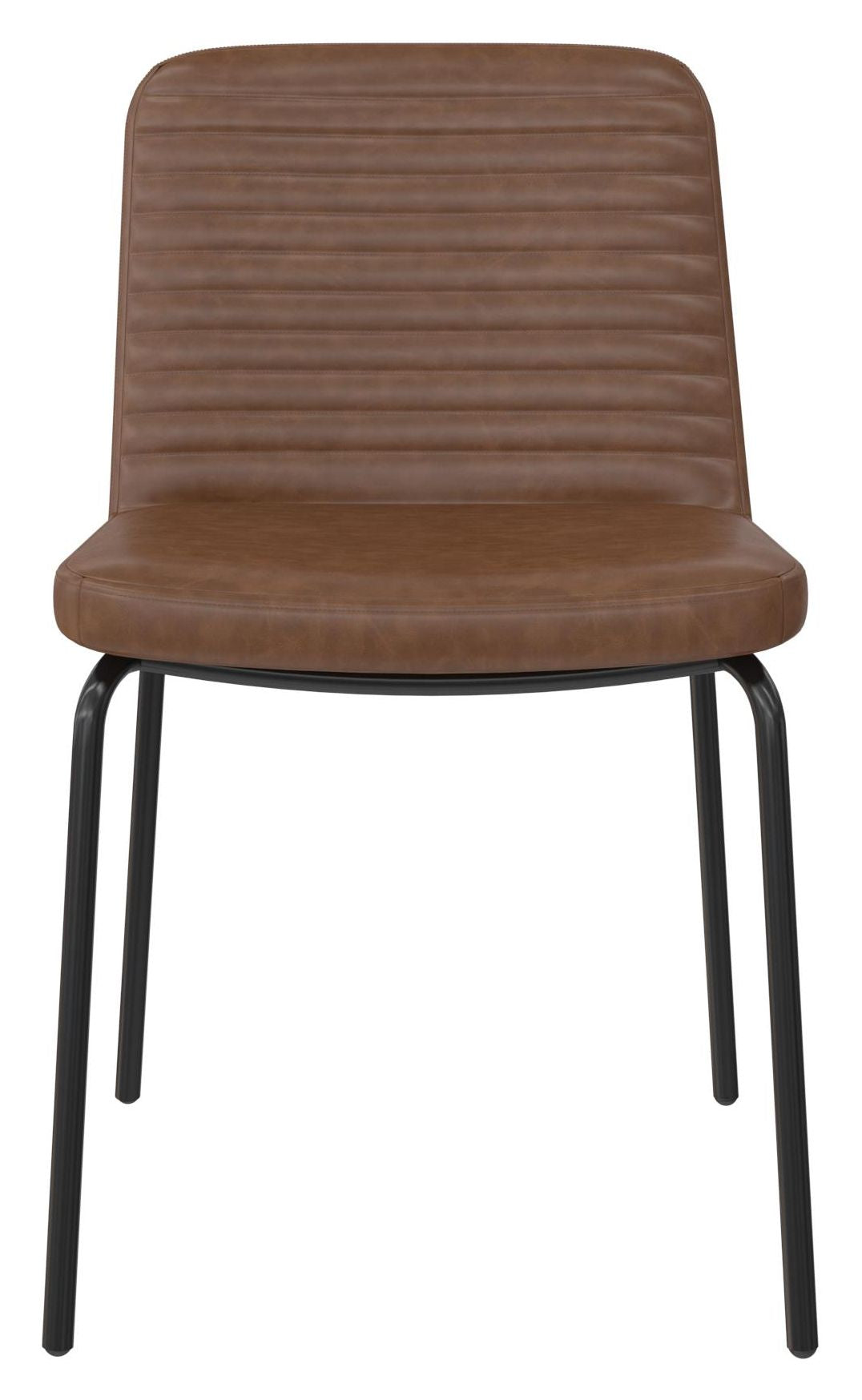 Corey Dining Chair, Brown Faux Leather